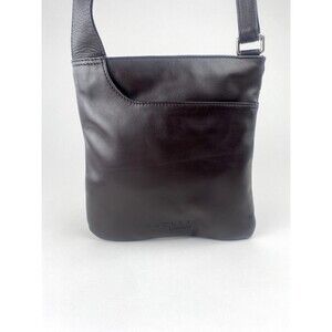 Radley London Brown Leather Slim Crossbody Adjustable Strap Zipper Closure